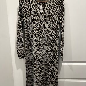 LOFT Animal Print Knit Dress